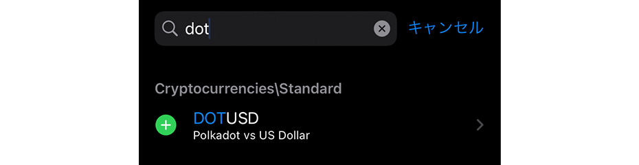 MT5にDOT/USDを表示イメージ